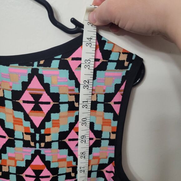 Uncle Frank Dress Womens Small Geometric Pattern Retro Mod Sleeveless Shift - Picture 3 of 6